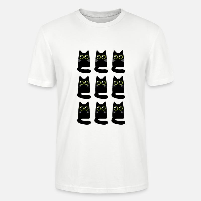 Neuf Petits Chats Noirs - T-shirt bio CRAFTER Stanley Stella Unisexe - blanc