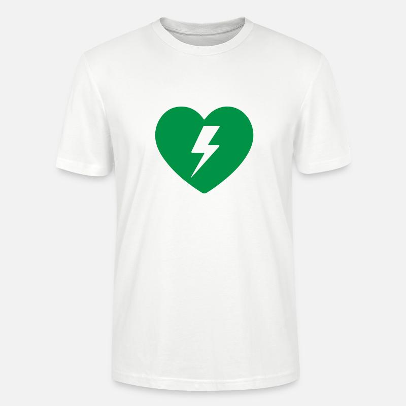 AED Notfall-Defibrillator Erste Hilfe - Stanley/Stella Unisex Bio-T-Shirt CRAFTER - Weiß