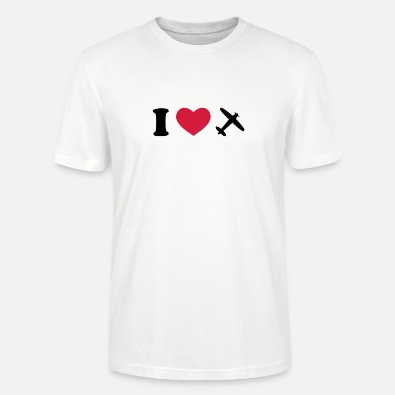 flugzeug - Stanley/Stella Unisex Bio-T-Shirt CRAFTER - Weiß