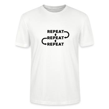 Répéter la répétition - T-shirt bio CRAFTER Stanley Stella Unisexe - blanc - Devant - Alina (178cm) & Michal (187cm)