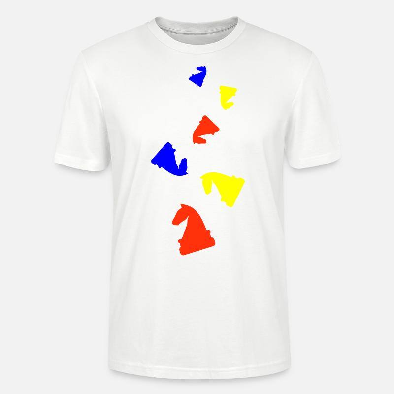 Pièce d’échecs pour chevaux - T-shirt bio CRAFTER Stanley Stella Unisexe - blanc
