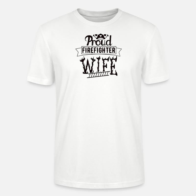 Stolze Feuerwehrmann Ehefrau - Stanley/Stella Unisex Bio-T-Shirt CRAFTER - Weiß