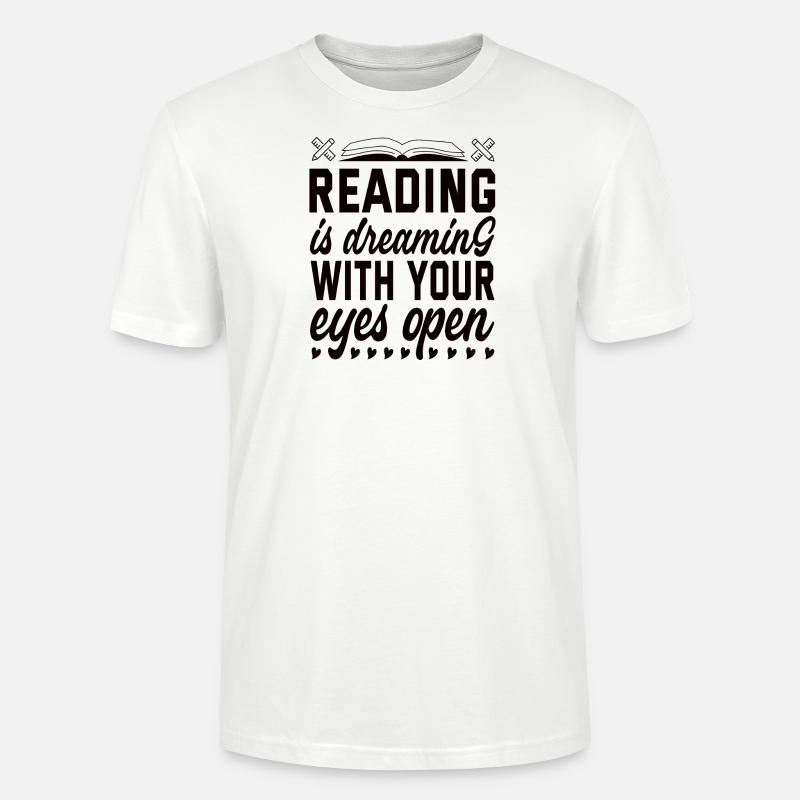 Bücher Lesen Bücherwurm - Stanley/Stella Unisex Bio-T-Shirt CRAFTER - Weiß