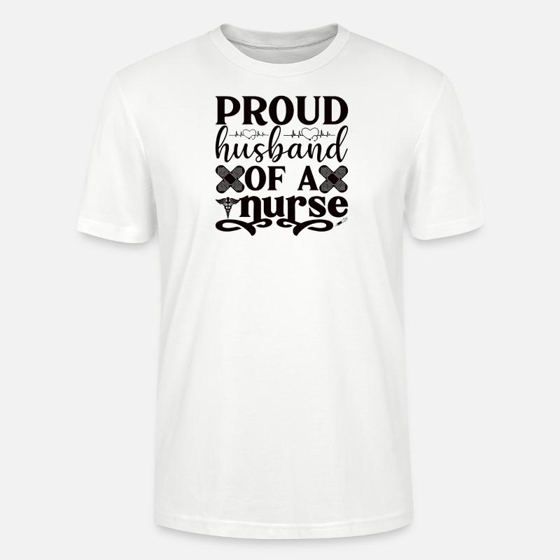 Ehemann einer Krankenschwester - Stanley/Stella Unisex Bio-T-Shirt CRAFTER - Weiß