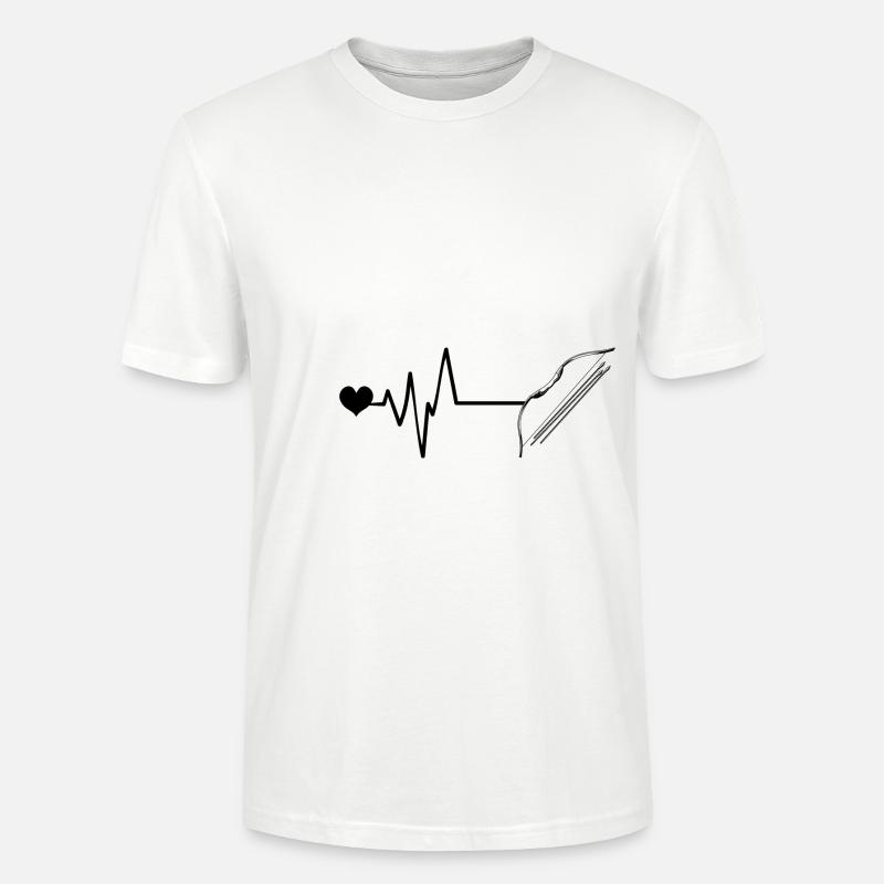 Pfeil und Bogen Puls Liebe - Stanley/Stella Unisex Bio-T-Shirt CRAFTER - Weiß