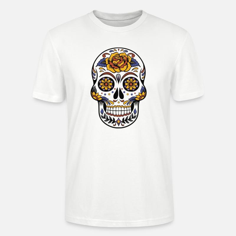 skull mexico mexico - T-shirt bio CRAFTER Stanley Stella Unisexe - blanc