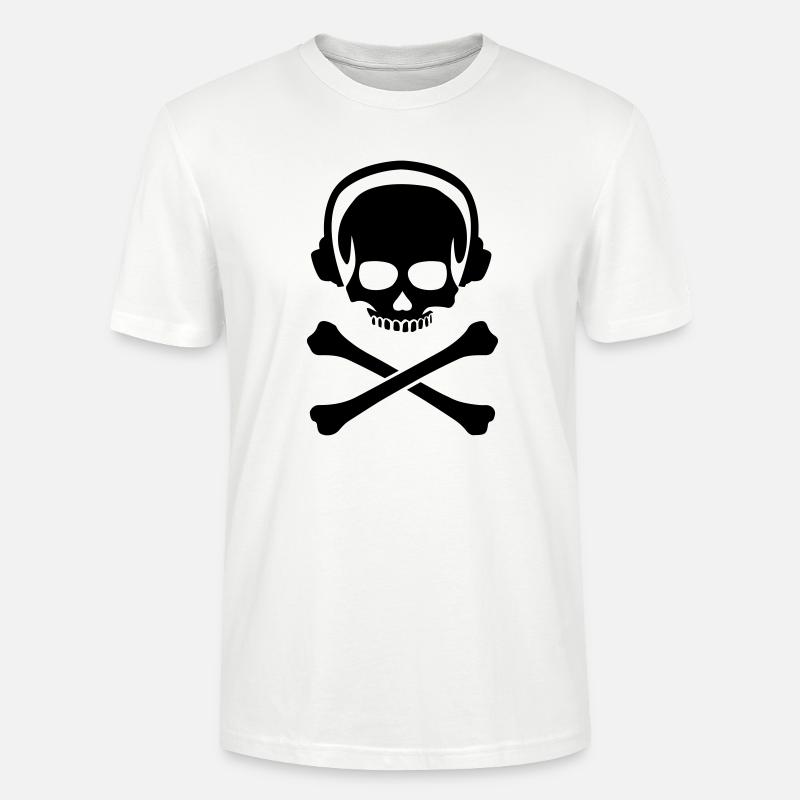 DJ Skull - Stanley/Stella Unisex Bio-T-Shirt CRAFTER - Weiß