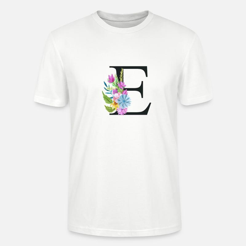 E Buchstabe Schwarz - Stanley/Stella Unisex Bio-T-Shirt CRAFTER - Weiß
