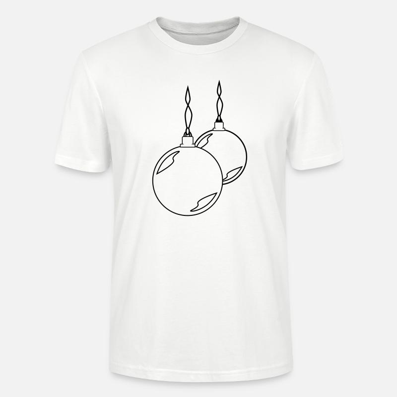 zwei Weihnachtskugeln - Stanley/Stella Unisex Bio-T-Shirt CRAFTER - Weiß