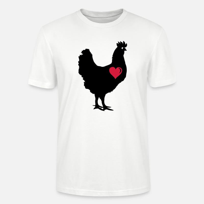 chicken_love_2 - Stanley/Stella Unisex Bio-T-Shirt CRAFTER - Weiß