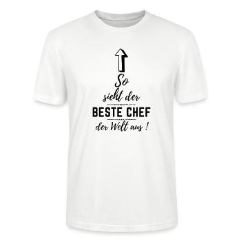 bester chef der welt - Stanley/Stella Unisex Bio-T-Shirt CRAFTER - Weiß - Vorne - Alina (178cm) & Michal (187cm)