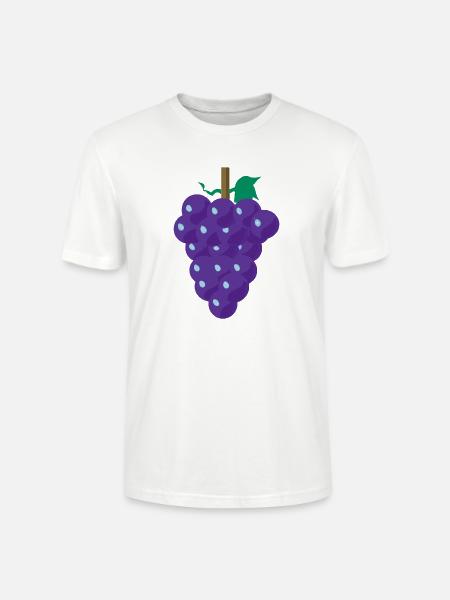 Traube Trauben Wein Illustration Geschenkidee - Stanley/Stella Unisex Bio-T-Shirt CRAFTER - Weiß