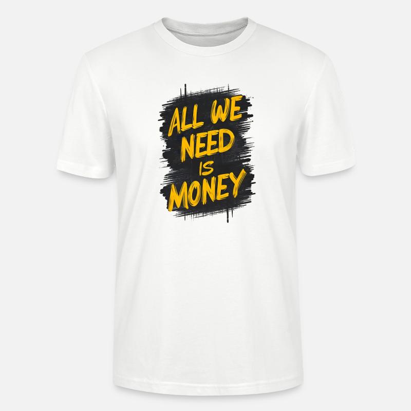La déclaration d’argent du graffiti - T-shirt bio CRAFTER Stanley Stella Unisexe - blanc