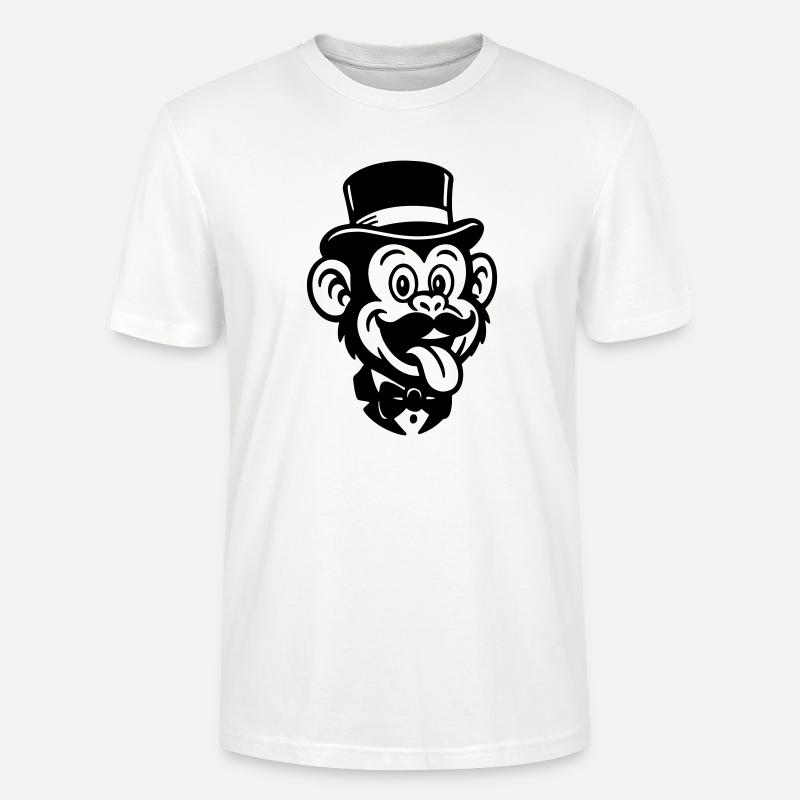 Monkey Groom Comic - Stanley/Stella CRAFTER Unisex Organic T-Shirt - white
