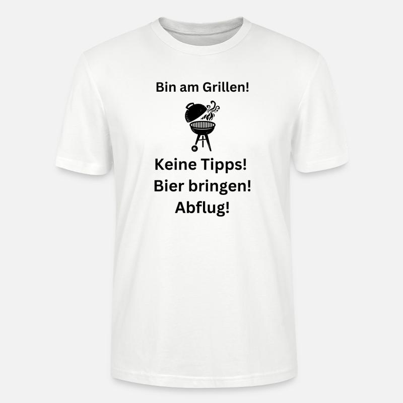 Bin am Grillen! - Stanley/Stella Unisex Bio-T-Shirt CRAFTER - Weiß