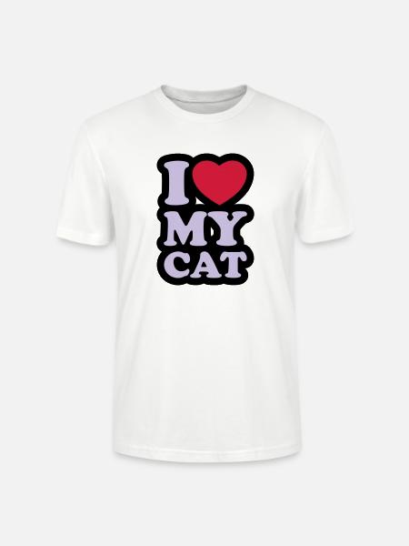 I love my cat - Stanley/Stella CRAFTER Unisex Organic T-Shirt - white