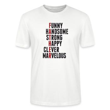 Bester Vater den es gib - Stanley/Stella Unisex Bio-T-Shirt CRAFTER - Weiß - Vorne - Alina (178cm) & Michal (187cm)