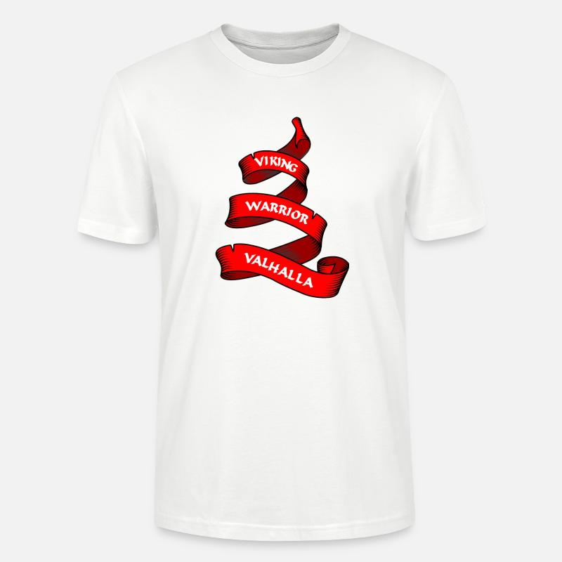 Wikinger Wimpel oder Banner rot - Stanley/Stella Unisex Bio-T-Shirt CRAFTER - Weiß