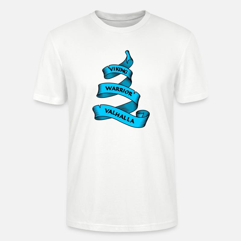 Wikinger Wimpel oder Banner blau - Stanley/Stella Unisex Bio-T-Shirt CRAFTER - Weiß