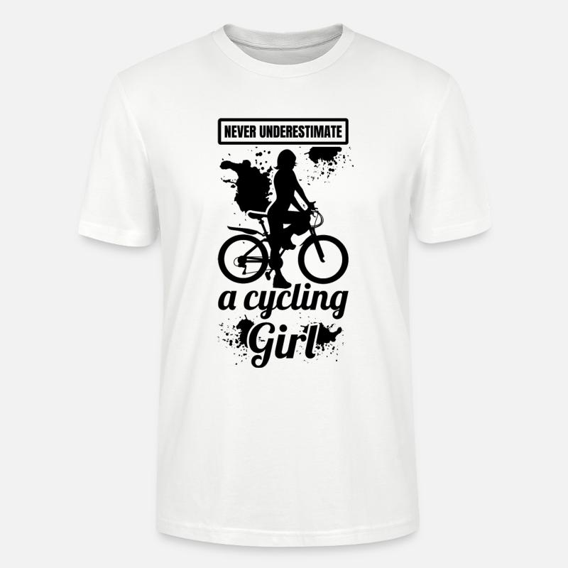 Radfahrer Mädchen - Stanley/Stella Unisex Bio-T-Shirt CRAFTER - Weiß