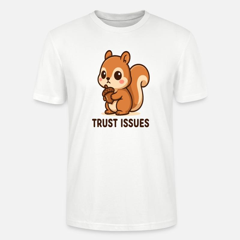 Eichhörnchen mit Trust Issues - Stanley/Stella Unisex Bio-T-Shirt CRAFTER - Weiß