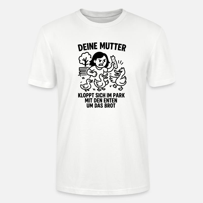 deine mutter park enten brot - Stanley/Stella Unisex Bio-T-Shirt CRAFTER - Weiß