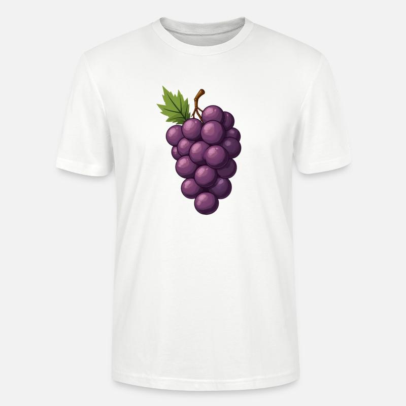 Grappes de raisin - T-shirt bio CRAFTER Stanley Stella Unisexe - blanc