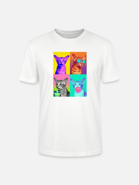 Katzen Orientalisch Kurzhaar Katze - Stanley/Stella Unisex Bio-T-Shirt CRAFTER - Weiß