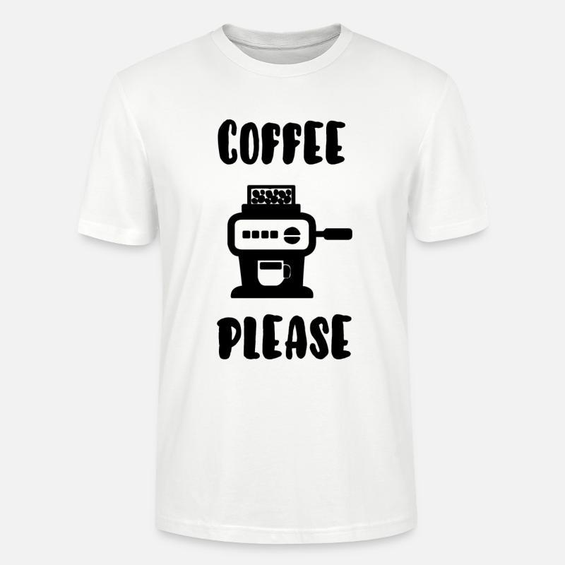 Kaffee bitte - Stanley/Stella Unisex Bio-T-Shirt CRAFTER - Weiß