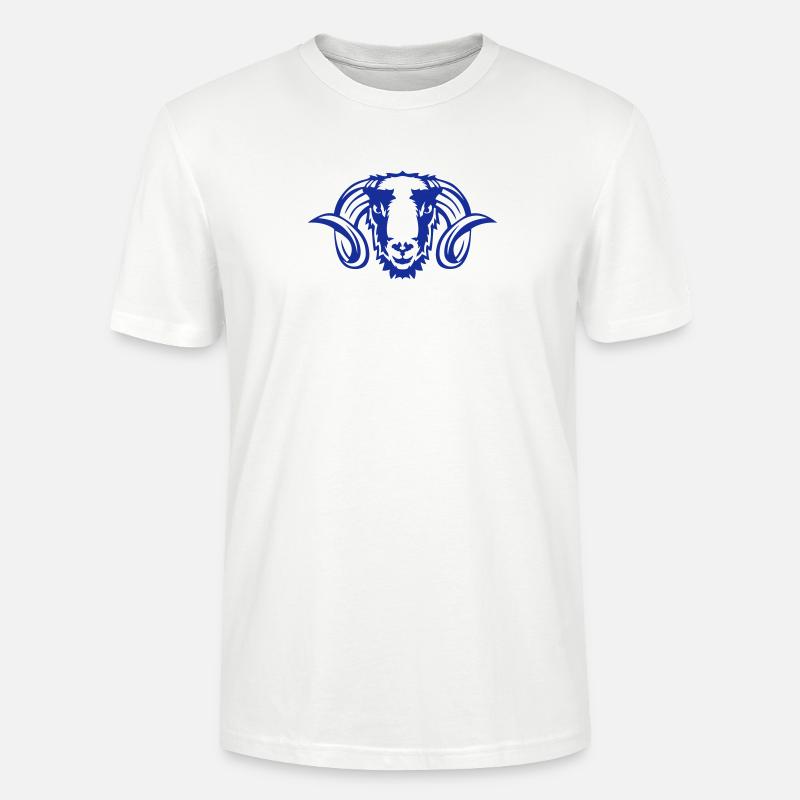 Widderhorn Widder Sternzeichen 2 - Stanley/Stella Unisex Bio-T-Shirt CRAFTER - Weiß