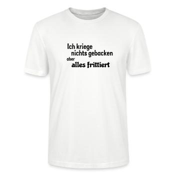 Nichts gebacken - Stanley/Stella Unisex Bio-T-Shirt CRAFTER - Weiß - Vorne - Alina (178cm) & Michal (187cm)