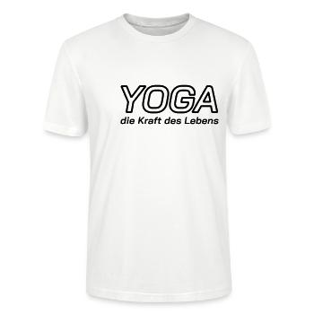 Yoga Shirt Kraft Lebens, Spirituelle Weisheit - Stanley/Stella Unisex Bio-T-Shirt CRAFTER - Weiß - Vorne - Alina (178cm) & Michal (187cm)