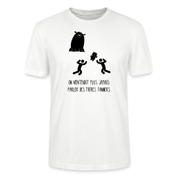 maman ours - T-shirt bio CRAFTER Stanley Stella Unisexe - blanc - Devant - Alina (178cm) & Michal (187cm)