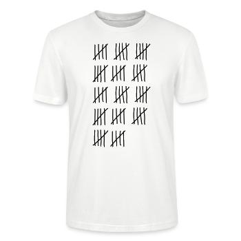 70th birthday - Stanley/Stella CRAFTER Unisex Organic T-Shirt - white - Front - Alina (178cm) & Michal (187cm)