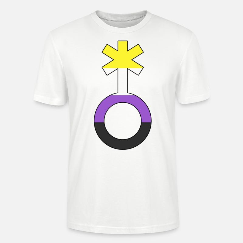 Non-binary symbol non-binary non-binary gender - Stanley/Stella CRAFTER Unisex Organic T-Shirt - white