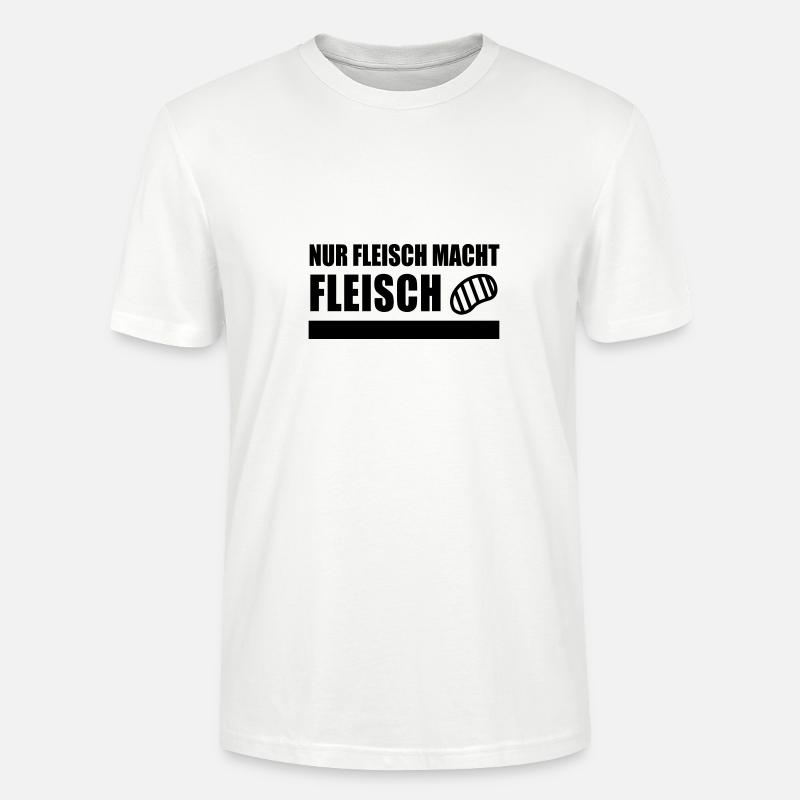 NUR FLEISCH MACHT FLEISCH - Stanley/Stella Unisex Bio-T-Shirt CRAFTER - Weiß