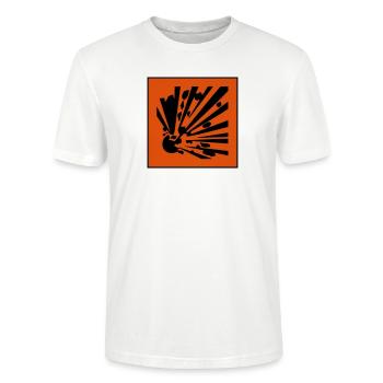 explosiv gefahrensymbol - Stanley/Stella Unisex Bio-T-Shirt CRAFTER - Weiß - Vorne - Alina (178cm) & Michal (187cm)