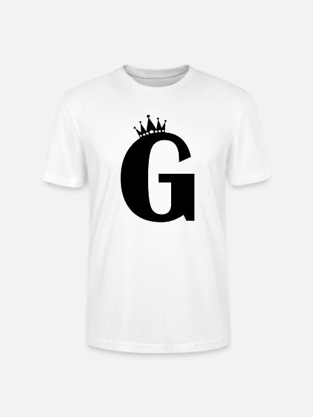 buchstabe G Krone - Stanley/Stella Unisex Bio-T-Shirt CRAFTER - Weiß