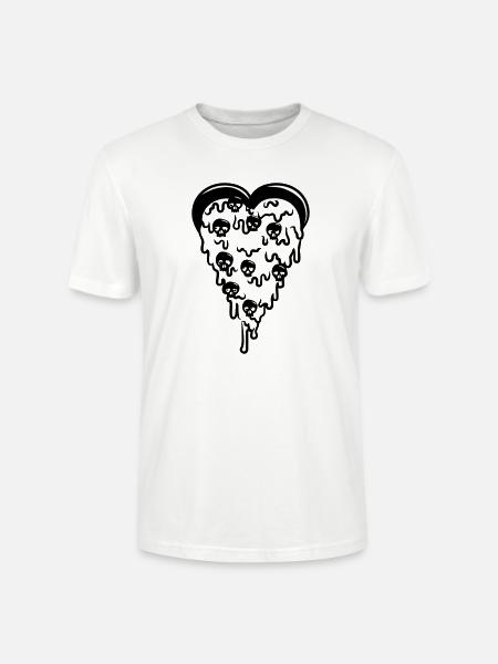Pizza of Skulls - Stanley/Stella CRAFTER Unisex Organic T-Shirt - white