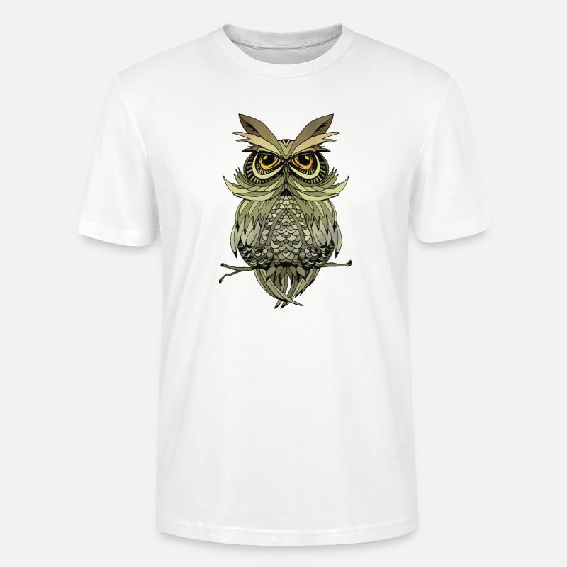Eule Vogel - Stanley/Stella Unisex Bio-T-Shirt CRAFTER - Weiß