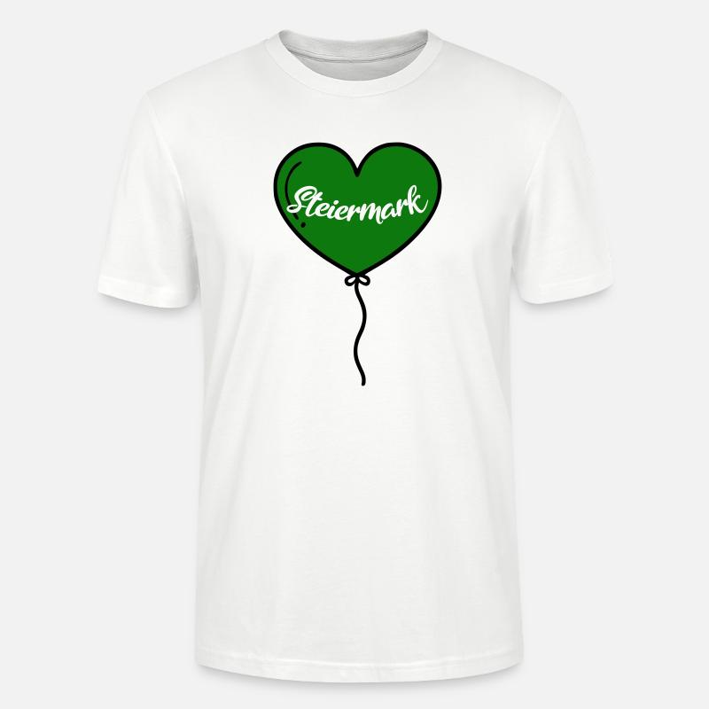 Steiermark Herz Luftballon - Stanley/Stella Unisex Bio-T-Shirt CRAFTER - Weiß