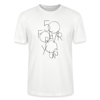 50 Forever Young - Stanley/Stella Unisex Bio-T-Shirt CRAFTER - Weiß - Vorne - Alina (178cm) & Michal (187cm)
