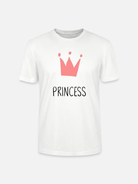 Cadeau couronne princesse princesse - T-shirt bio CRAFTER Stanley Stella Unisexe - blanc