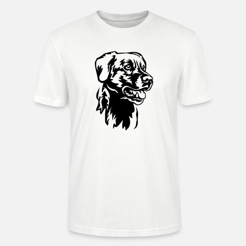 Tête de labrador - T-shirt bio CRAFTER Stanley Stella Unisexe - blanc