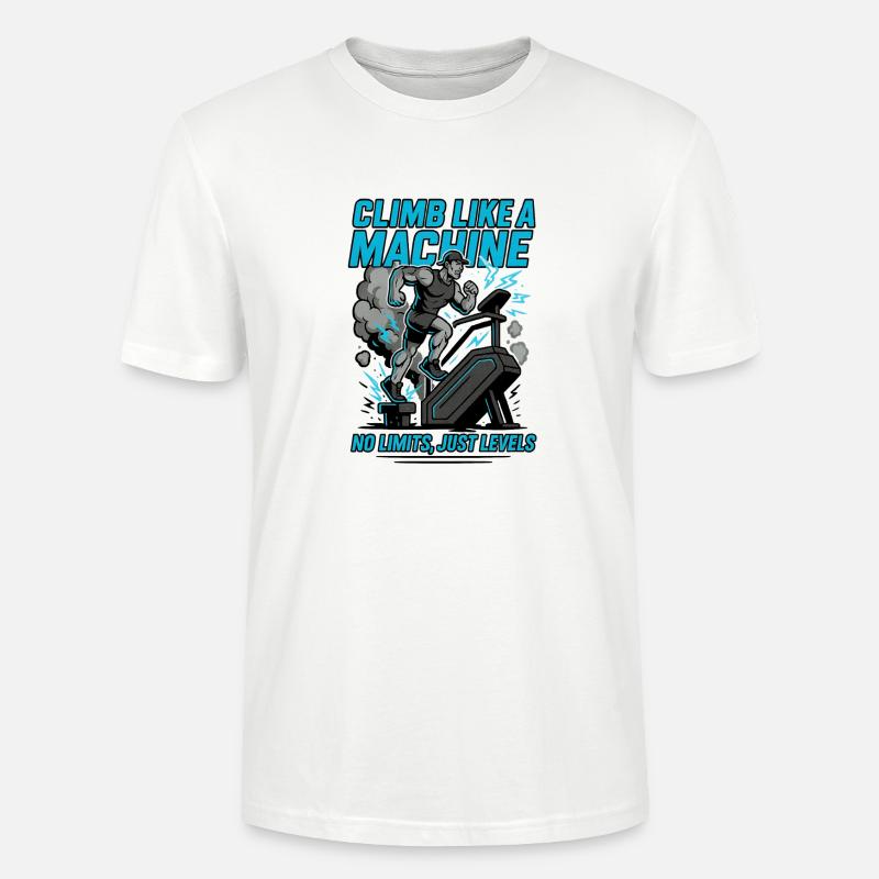 Workout Climb like a Machine - Stanley/Stella Unisex Bio-T-Shirt CRAFTER - Weiß