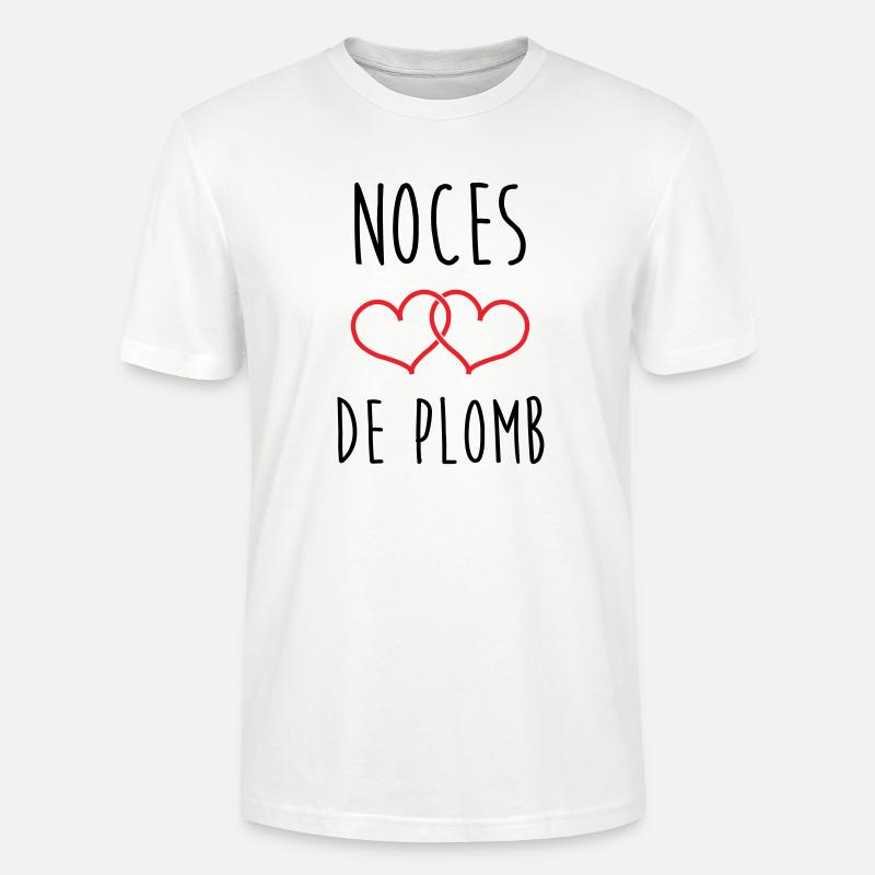 Lead Wedding 14 Jahre Ehe - Stanley/Stella Unisex Bio-T-Shirt CRAFTER - Weiß