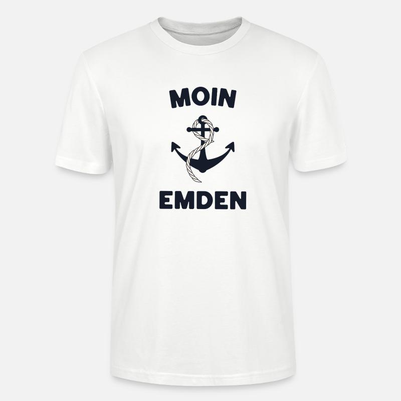 Moin Emden – Conception d’ancres maritimes - T-shirt bio CRAFTER Stanley Stella Unisexe - blanc