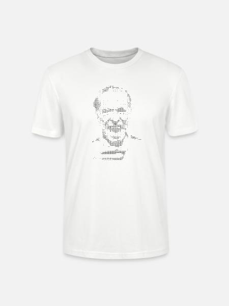 Charles Bukowski-Porträt ASCII - Stanley/Stella Unisex Bio-T-Shirt CRAFTER - Weiß