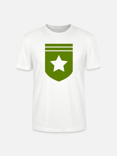 Grünes Wappenstern-Design - Stanley/Stella Unisex Bio-T-Shirt CRAFTER - Weiß