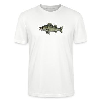 Zander Predator Fishing - Stanley/Stella CRAFTER Unisex Organic T-Shirt - white - Front - Alina (178cm) & Michal (187cm)